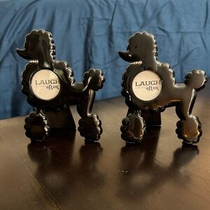 Set of 2 Black Poodle Photo Frames